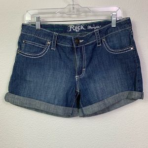 Rock 47 Jean shorts by Wrangler.